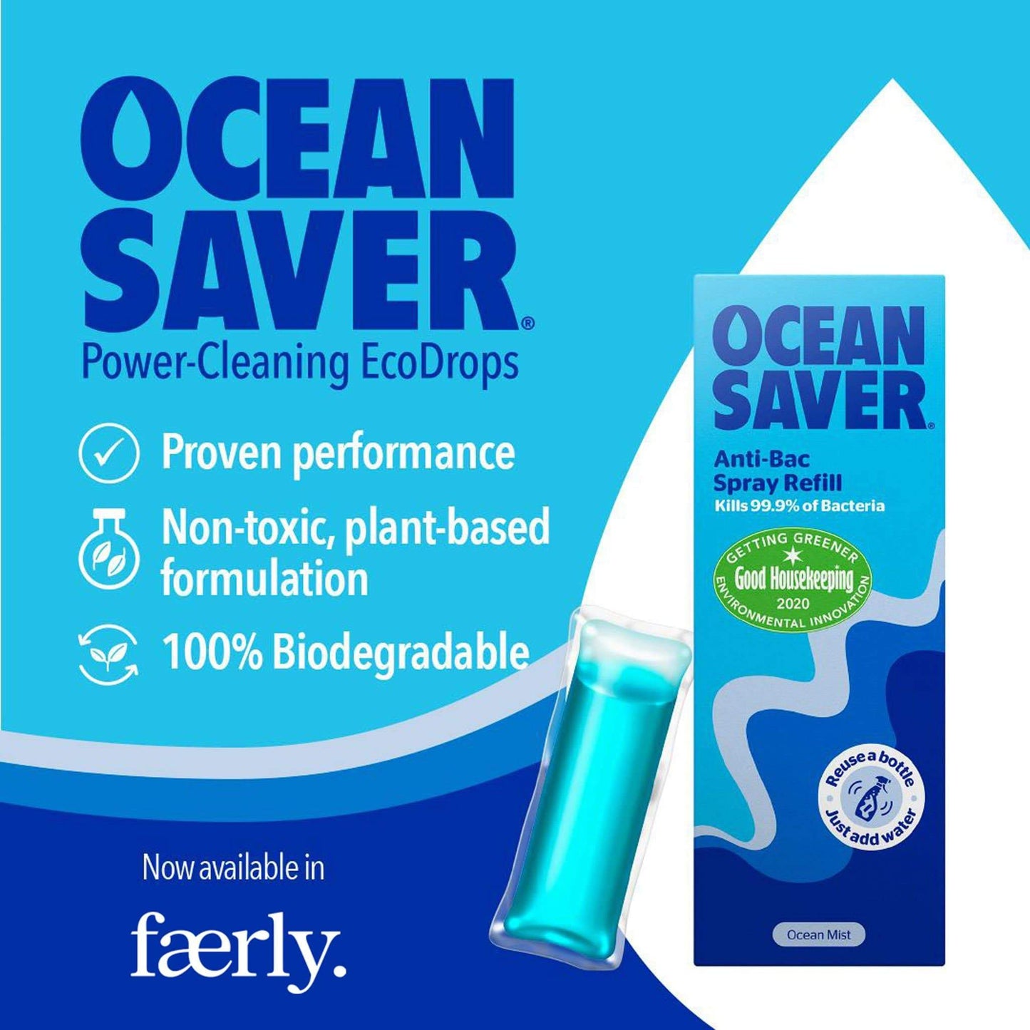 Ocean Saver Muti-surface Cleaners Multi-Purpose Cleaner Refill Drop, Lavender - OceanSaver