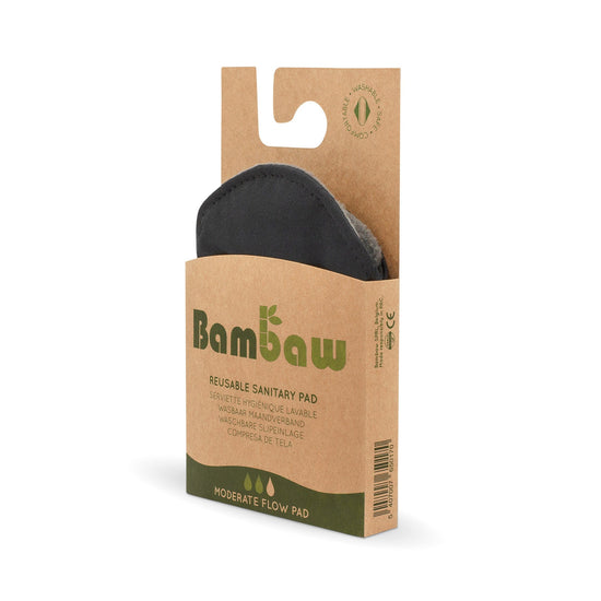 Bambaw Period Products Moderate Flow Bamboo Charcoal Reusable Period Pad - Bambaw
