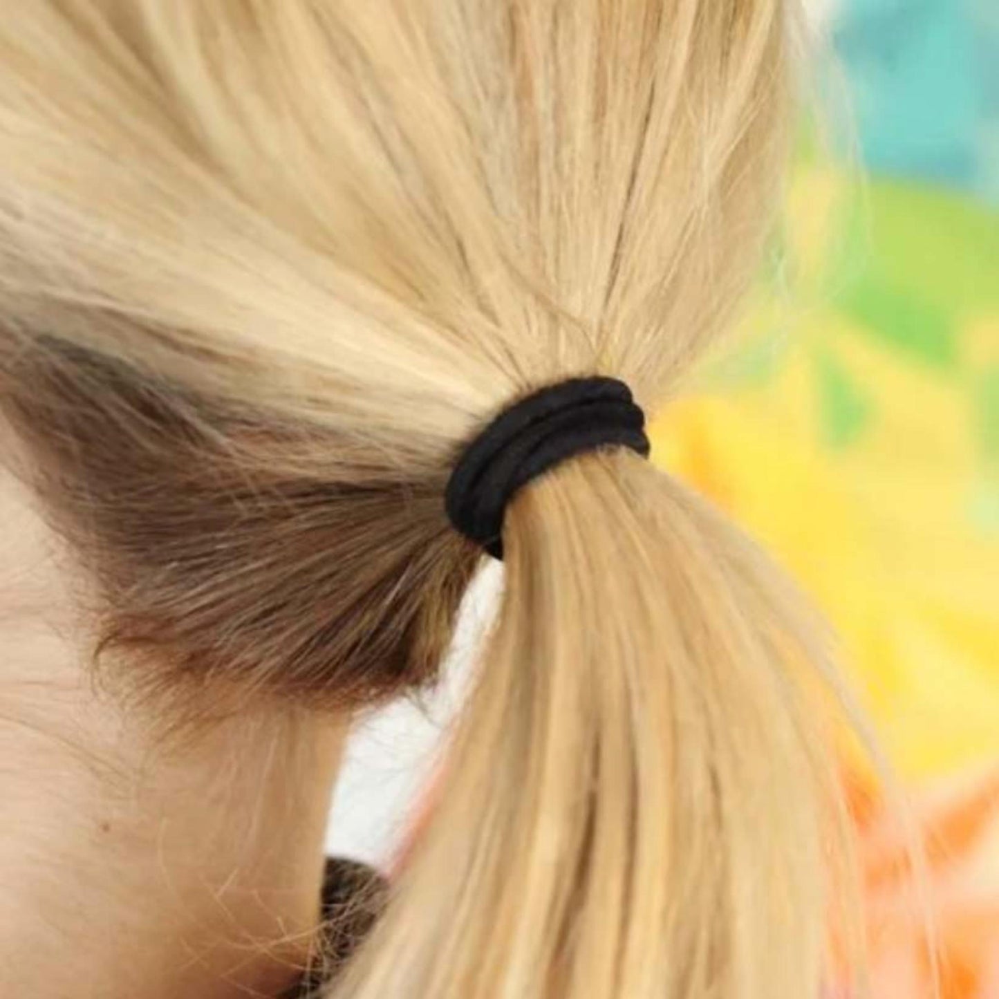 Terra Ties Ponytail Holders Pack of 27 Natural Rubber Hair Ties - Black - Terra Ties