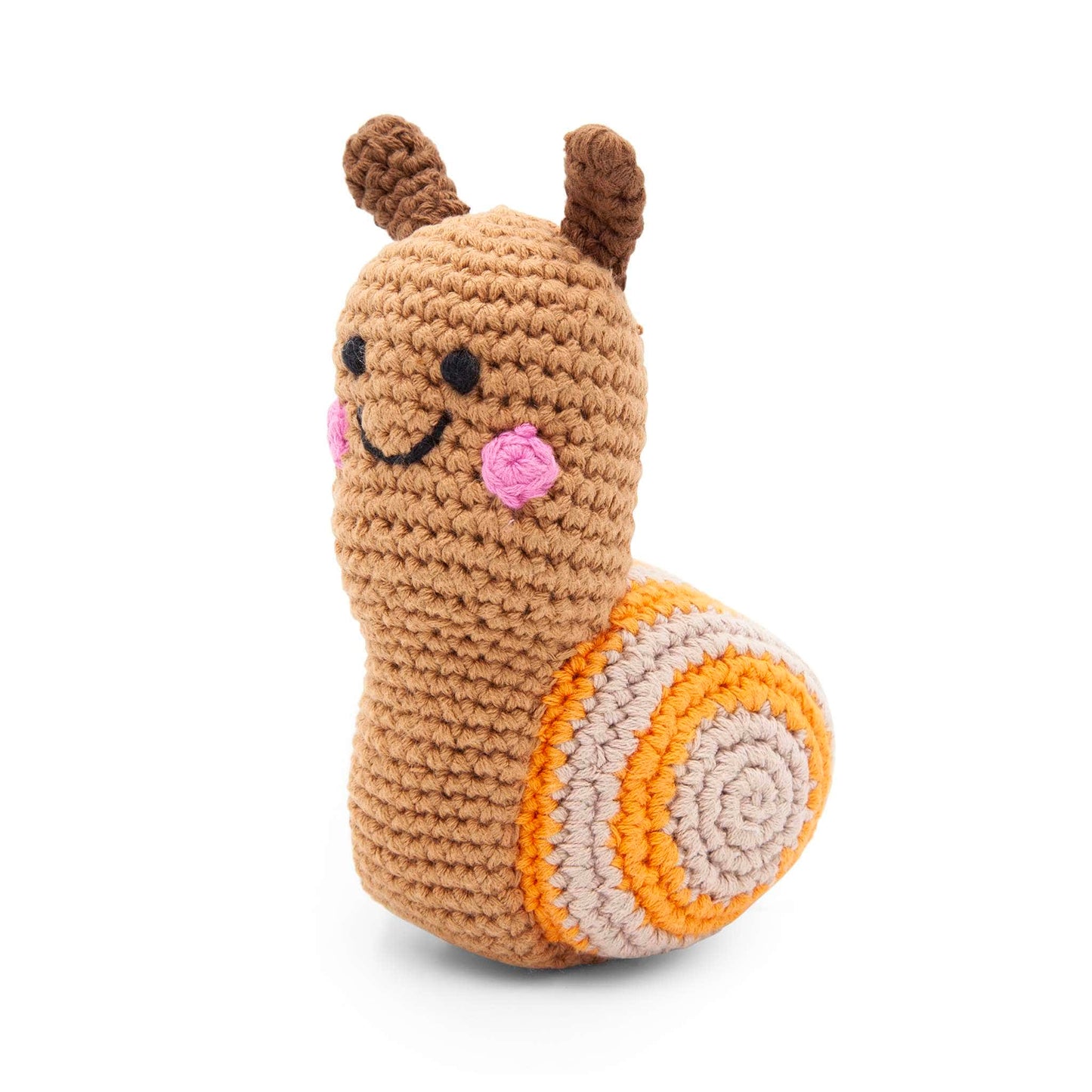 Pebblechild Rattles Fairtrade Crochet Rattle - Snail