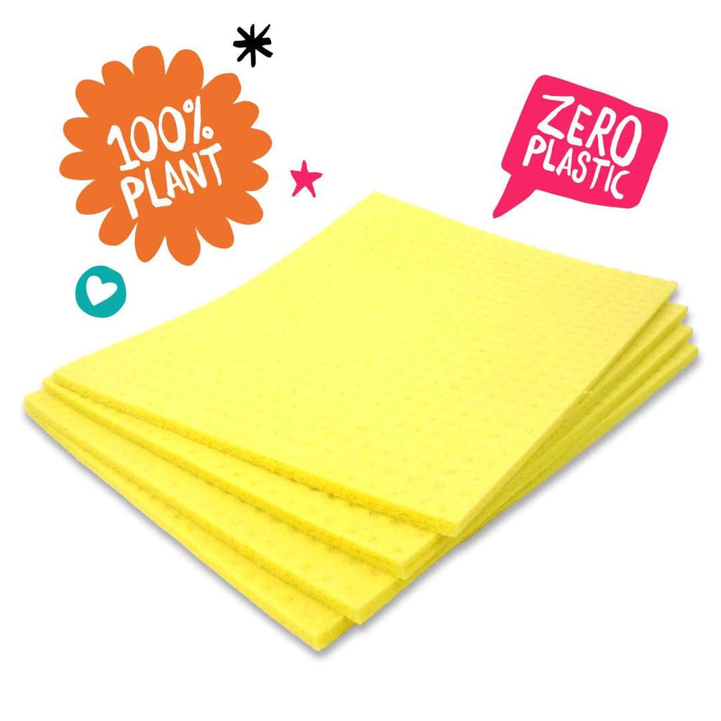 Faerly Reusable and Washable Compostable Sponge Cloths - 5 Pack - EcoVibe