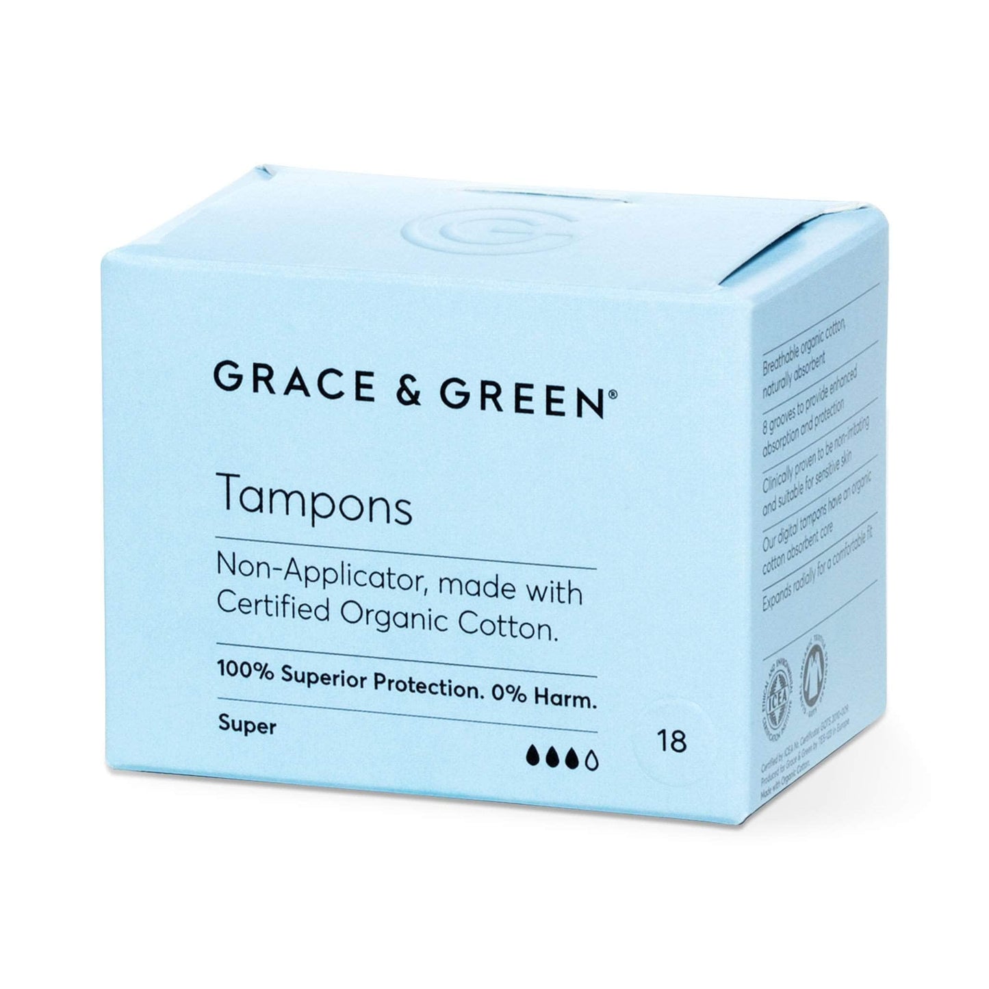 Grace & Green Sanitary Wear Grace & Green - Tampons Super Non Applicator