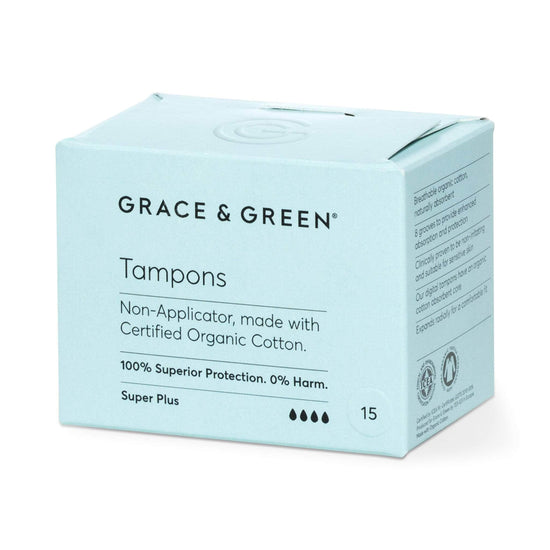 Grace & Green Sanitary Wear Grace & Green - Tampons Super Plus Non Applicator