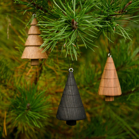 Coolree Design Seasonal & Holiday Decorations Wooden Christmas Tree Decorations - Set of Three - Coolree Design