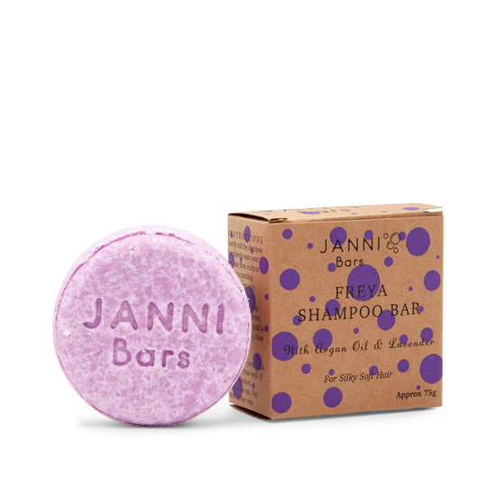 Load image into Gallery viewer, Janni Bars Shampoo Janni Bars Shampoo Bar - Freya - Argon Oil &amp;amp; Lavender
