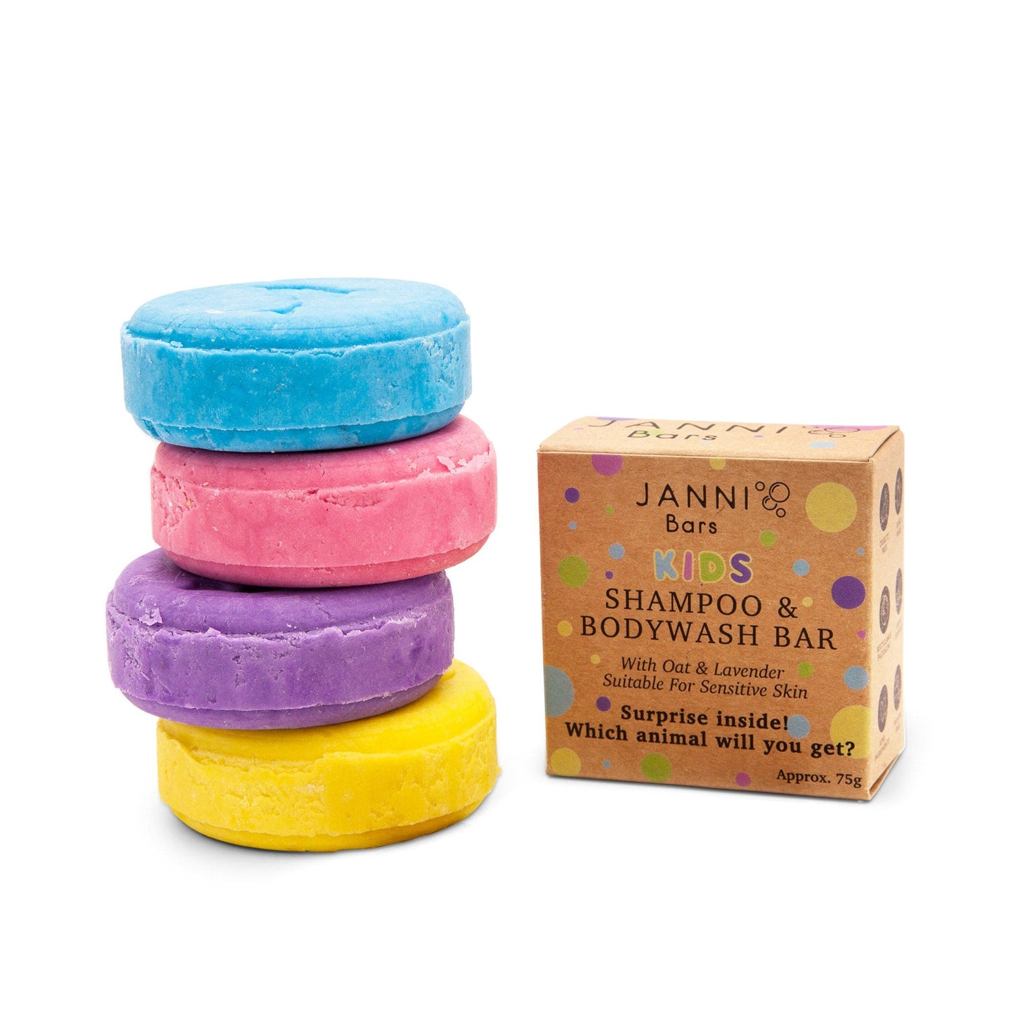 Load image into Gallery viewer, Janni Bars Shampoo Kids Shampoo &amp;amp; Bodywash Bar with Oats &amp;amp; Lavender - Janni Bars
