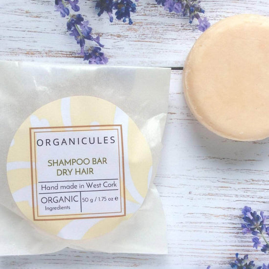 Organicules Shampoo Organicules Shampoo Bar in Compostable Bag - For Dry Hair - Organic Ylang Ylang, Bergamot, Sweet Orange, Lavender & Cedarwood