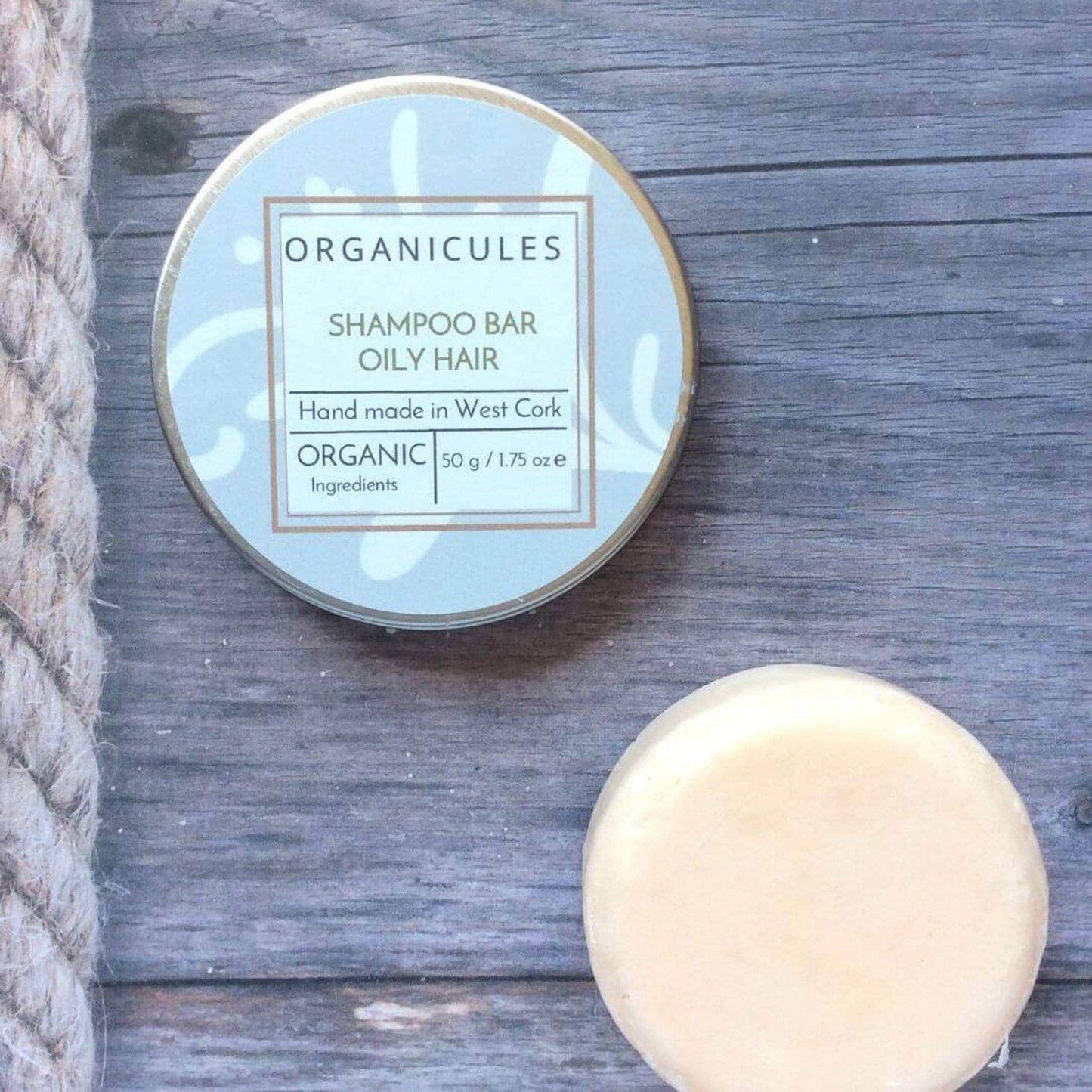Organicules Shampoo Organicules Shampoo Bar in Tin - For Oily Hair - Organic Cedarwood & Peppermint