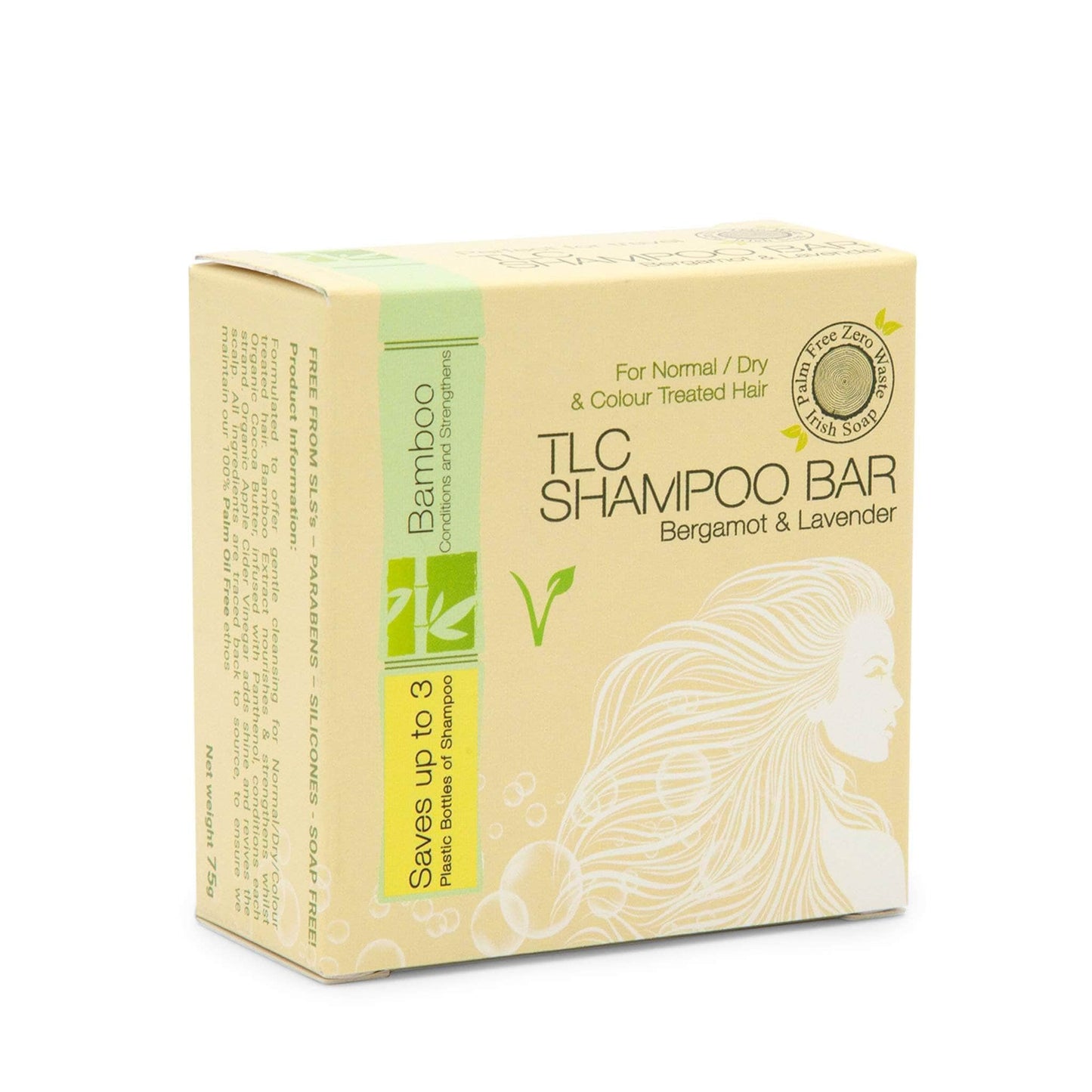 Palm Free Irish Soap Shampoo Silky Soft TLC Shampoo Bar - Bergamot & Lavender