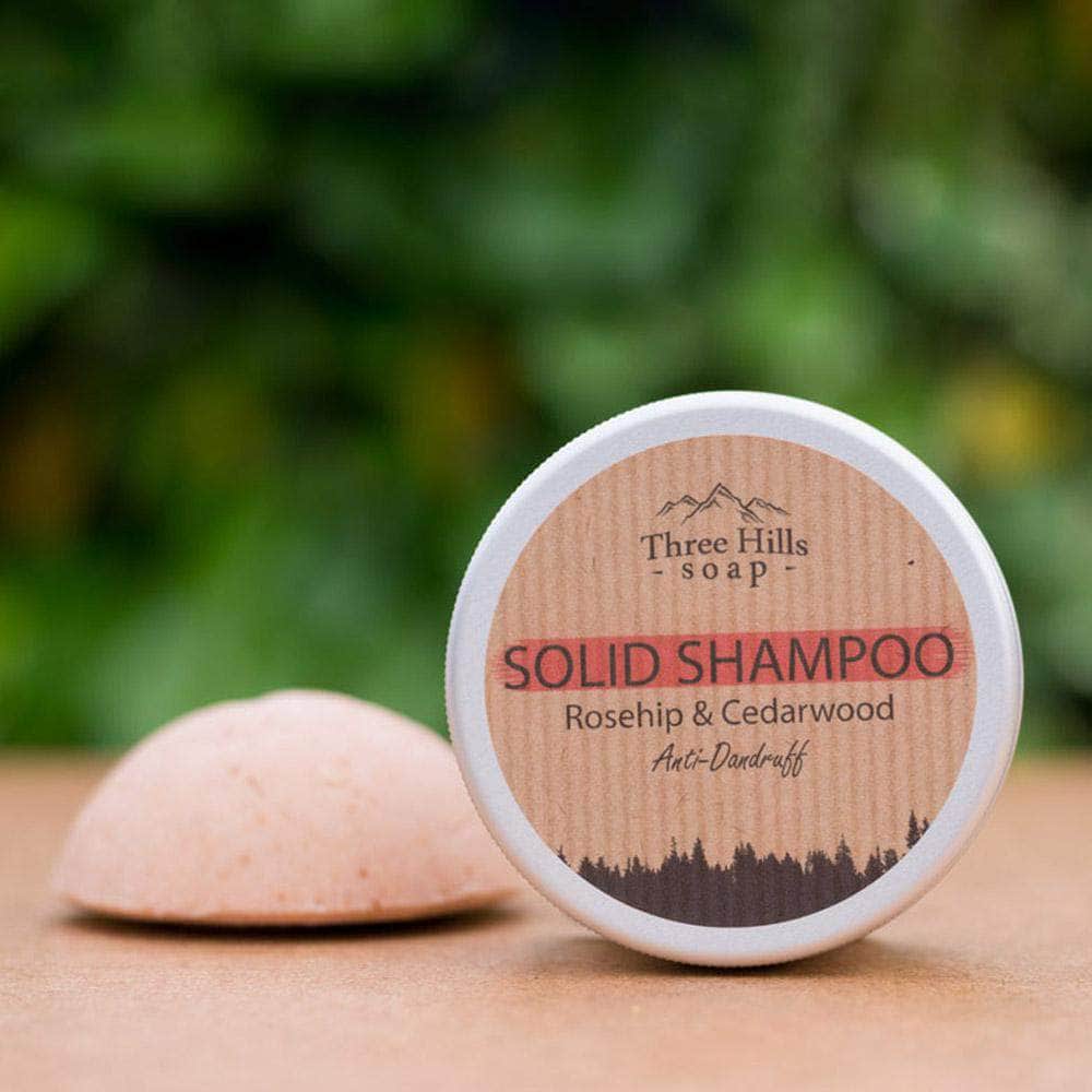 Three Hill Soaps Shampoo Three Hills - Solid Shampoo Anti-Dandruff - Rosehip & Cedarwood