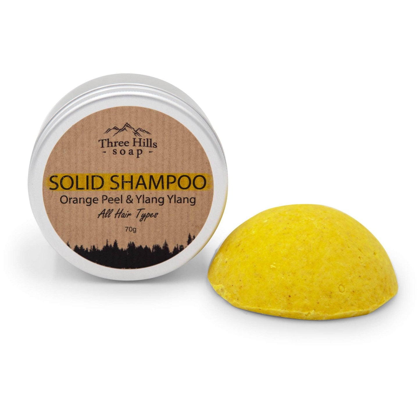 Three Hill Soaps Shampoo Three Hills - Solid Shampoo for All Hair Types - Orange & Ylang Ylang