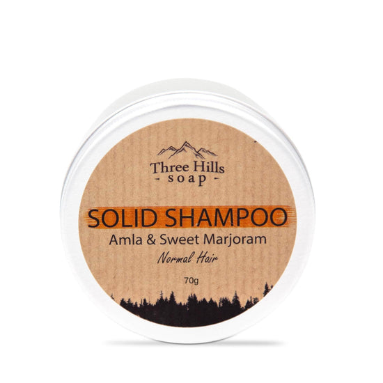 Three Hill Soaps Shampoo Three Hills - Solid Shampoo for Normal Hair - Amla & Sweet Marjoram