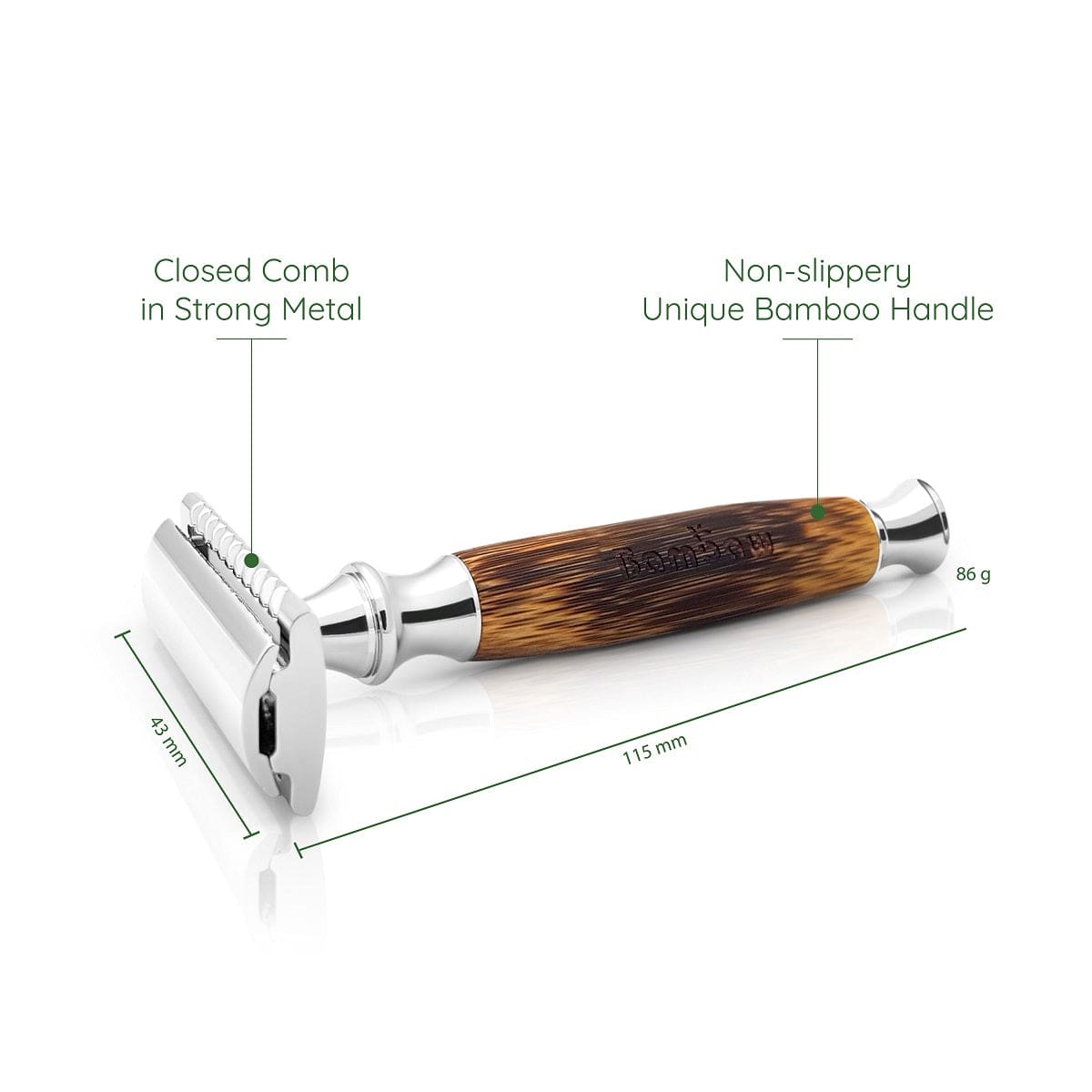 Load image into Gallery viewer, Bambaw Shaving Accessories Bambaw Bamboo Safety Razor
