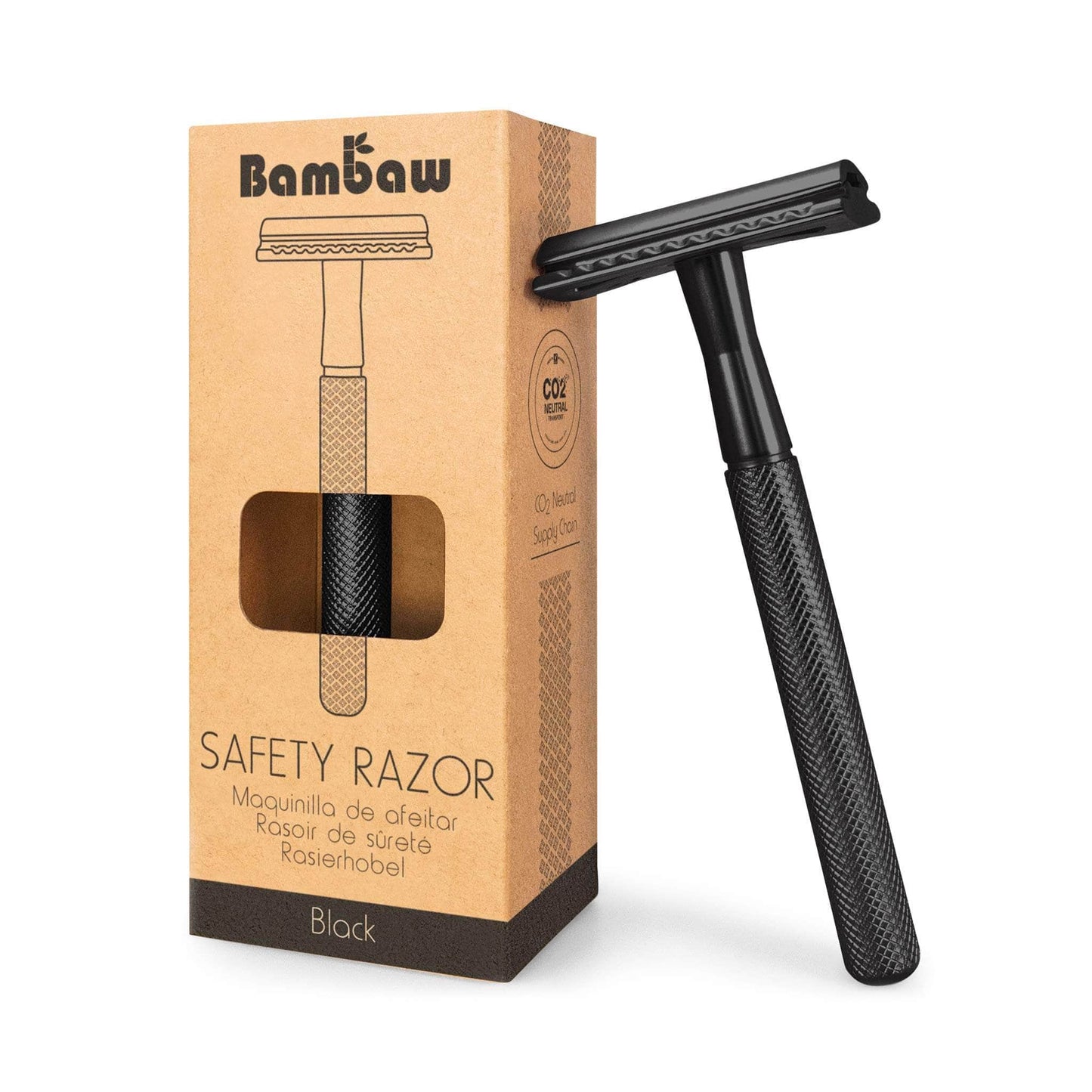 Load image into Gallery viewer, Bambaw Shaving Accessories Black Bambaw Stainless Steel Safety Razor
