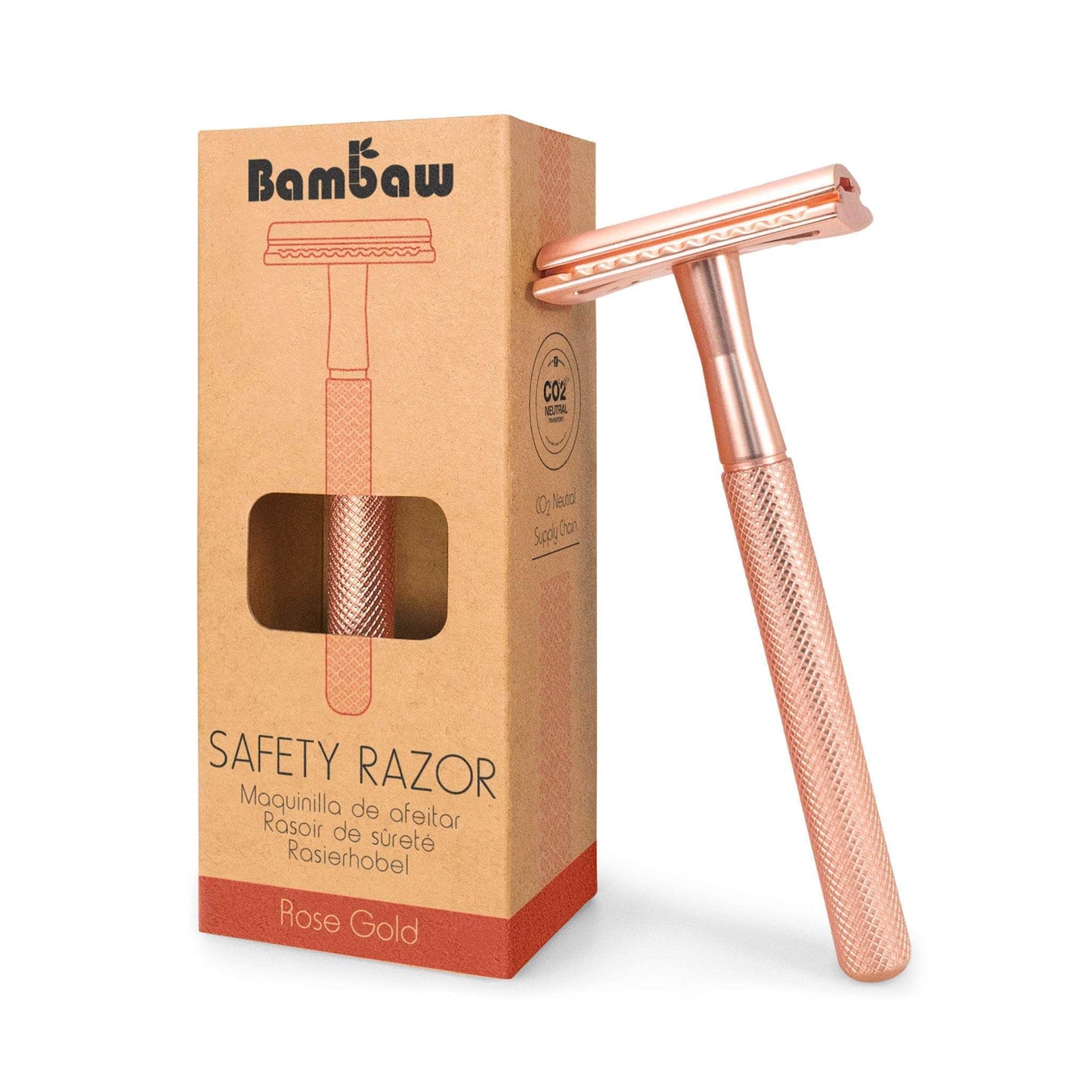 Bambaw Shaving Accessories Rose Gold Bambaw Stainless Steel Safety Razor