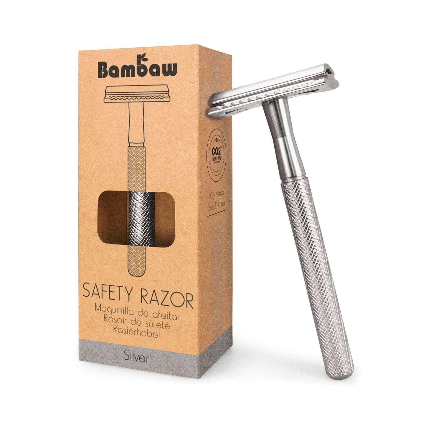 Bambaw Shaving Accessories Silver Bambaw Stainless Steel Safety Razor