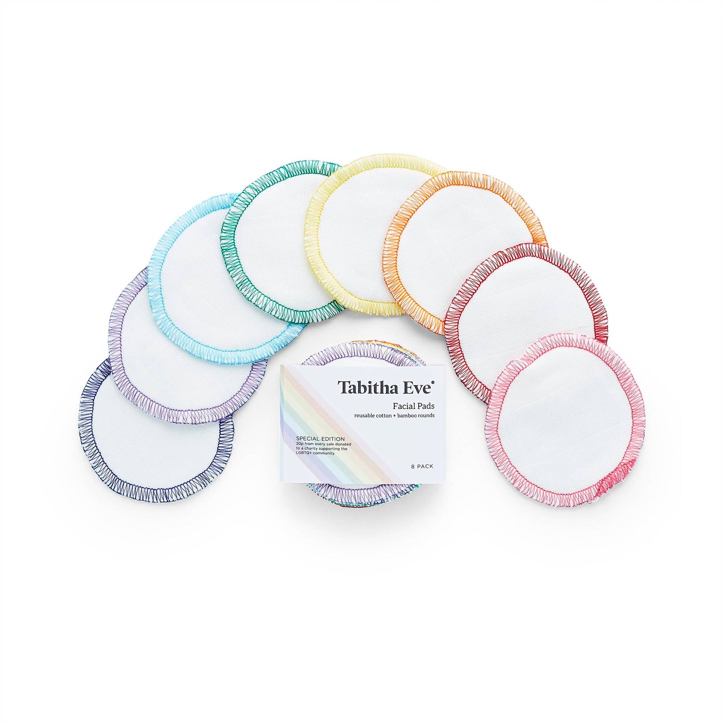 Tabitha Eve Skin Care Pride Flag Pride Facial Rounds - Pack of 8