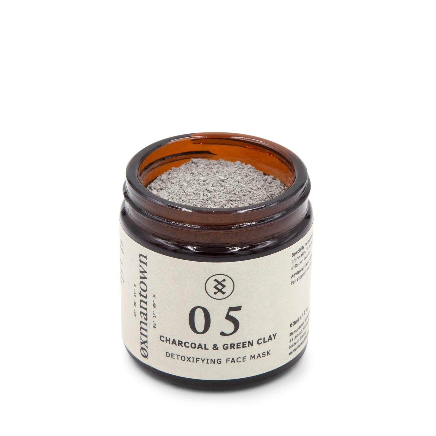 Oxmantown Skincare 05 Charcoal & Green Clay Detoxifying Face Mask 60ml
