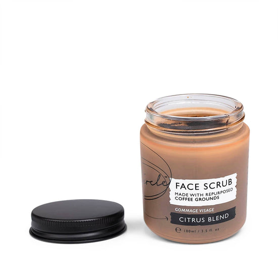 UpCircle Skincare Coffee Face Scrub - Citrus Blend for Dry Skin 100ml Jar - UpCircle Beauty