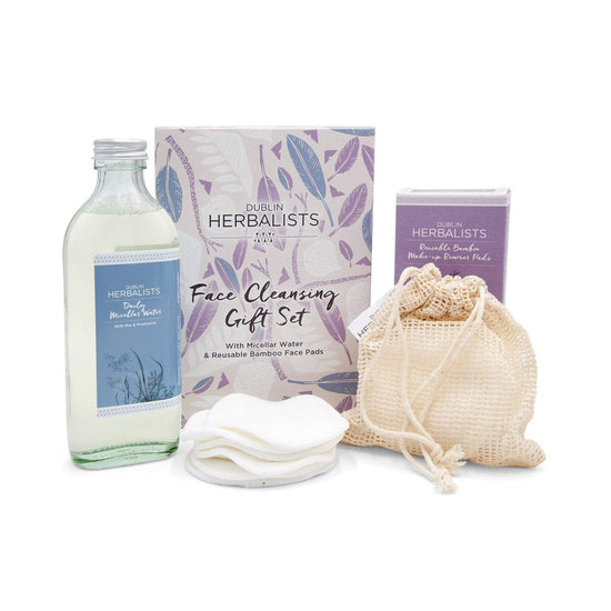 Dublin Herbalists Skincare Face Cleansing Gift Set with Micellar Water & Reusable Bamboo Face Pads - Dublin Herbalists