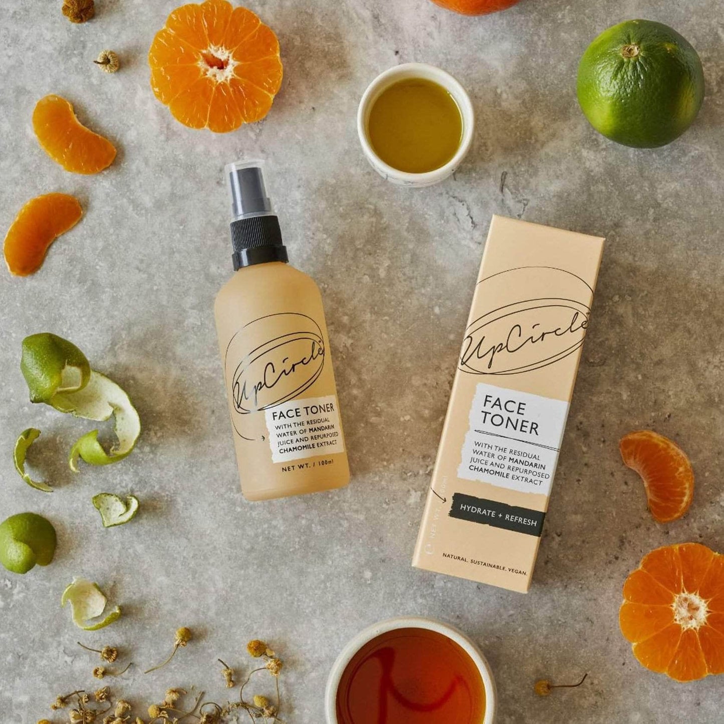 Load image into Gallery viewer, UpCircle Skincare Face Toner with Mandarin and Chamomile 100ml - UpCircle Beauty
