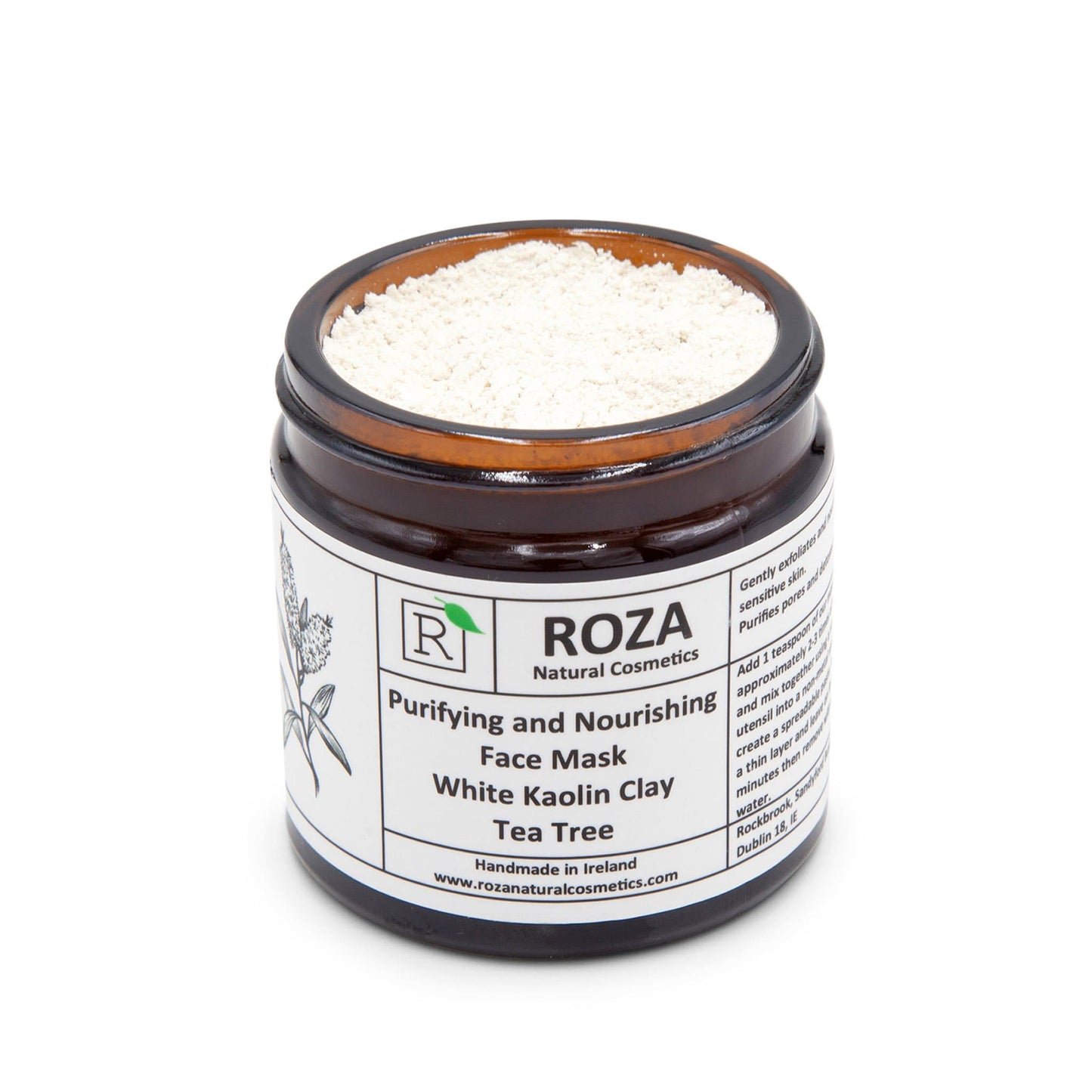 Roza Natural Cosmetics Skincare Roza Purifying Face Mask with White Kaolin Clay & Tea Tree 60ml