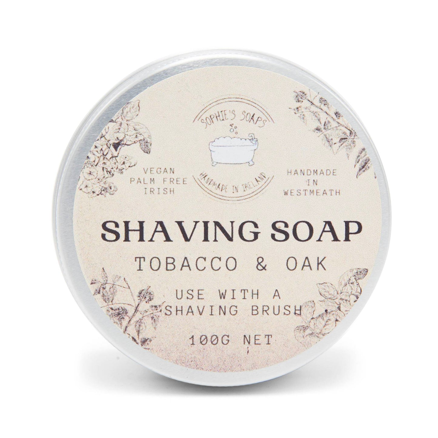 Load image into Gallery viewer, Sophie&amp;#39;s Soaps Skincare Tobacco &amp;amp; Oak Luxury Old Fashioned Soft Shaving Soap for Men &amp;amp; Women 100g - Sophie&amp;#39;s Soaps
