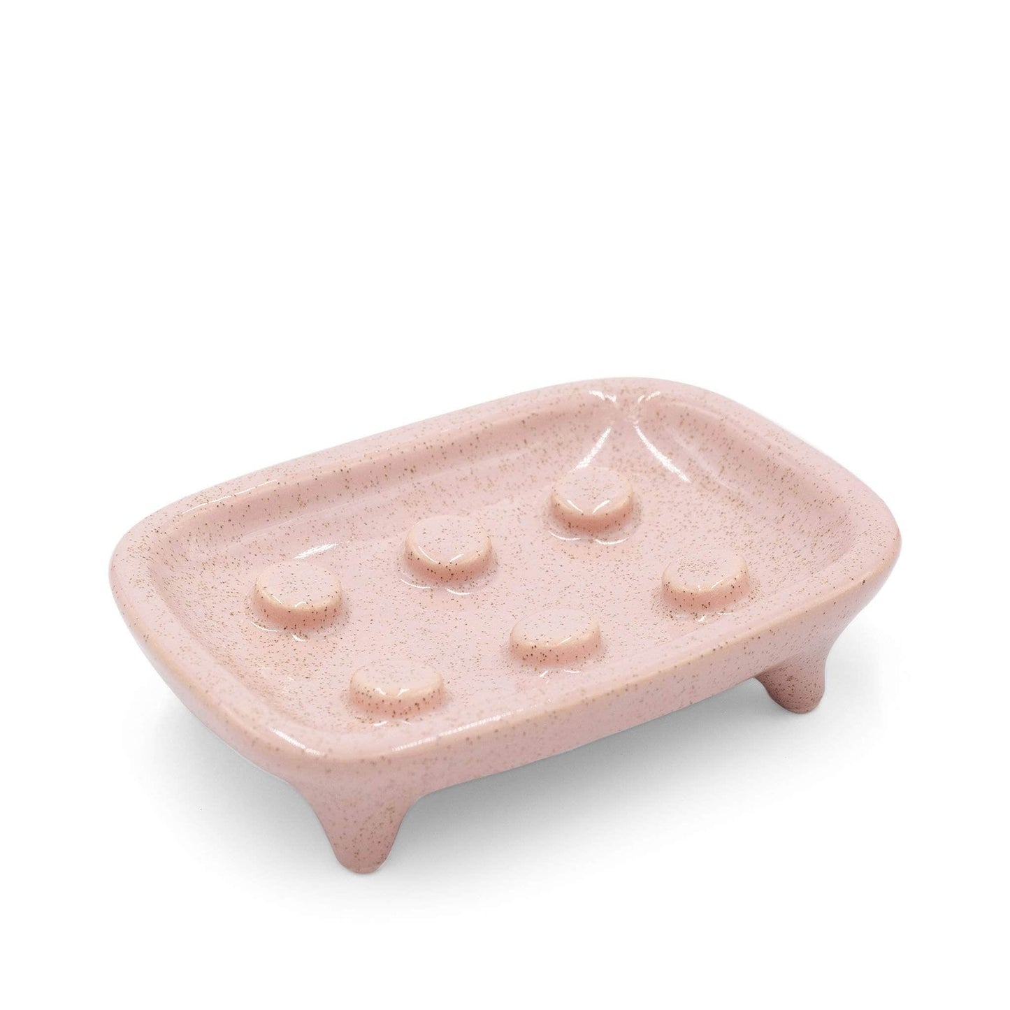 Haapa Ceramics Soap Dishes Bumps Ceramic Soap Dish - Powder Pink Speckles - Haapa Ceramics
