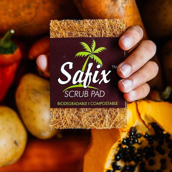 Safix Soap Dishes Regular Safix Coconut Fibre Compostable Scouring Pad
