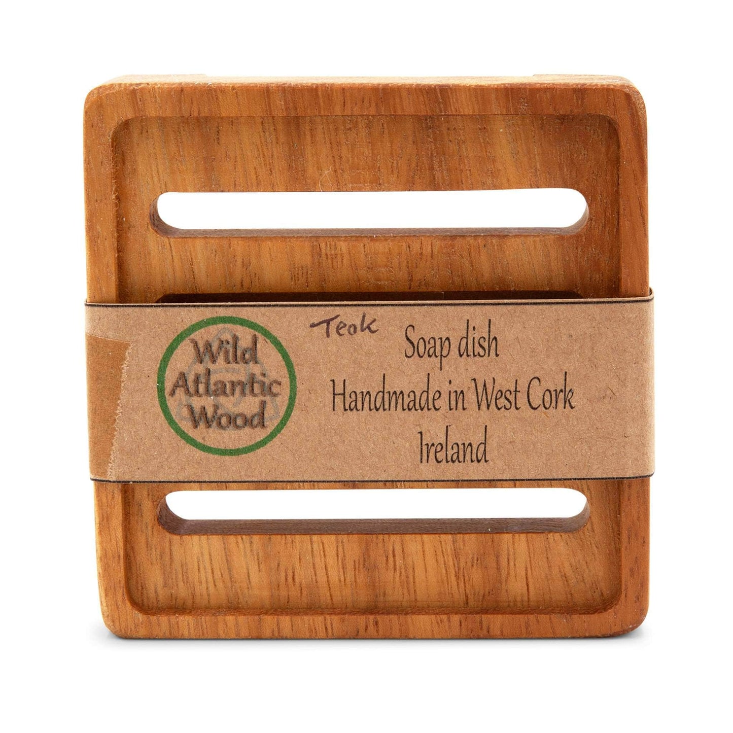 Wild Atlantic Wood Soap Dishes Wild Atlantic Wood - Self Draining Square Wooden Soap Dish - Teak