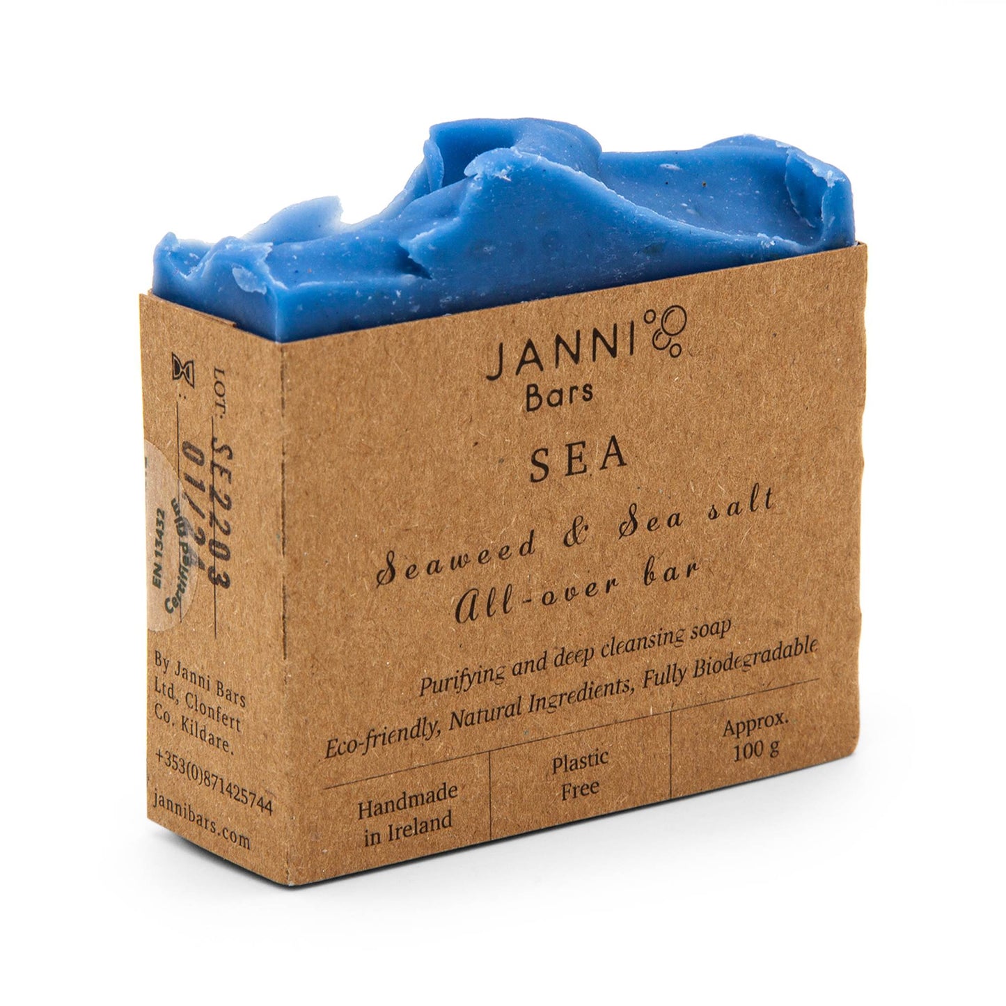 Janni Bars Soap Janni Bars Cold Pressed Soap - Sea- Seaweed & Mint