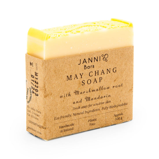 Janni Bars Soap May Chang Cold Pressed Soap with Citrus, Rosemary & Rose - Janni Bars