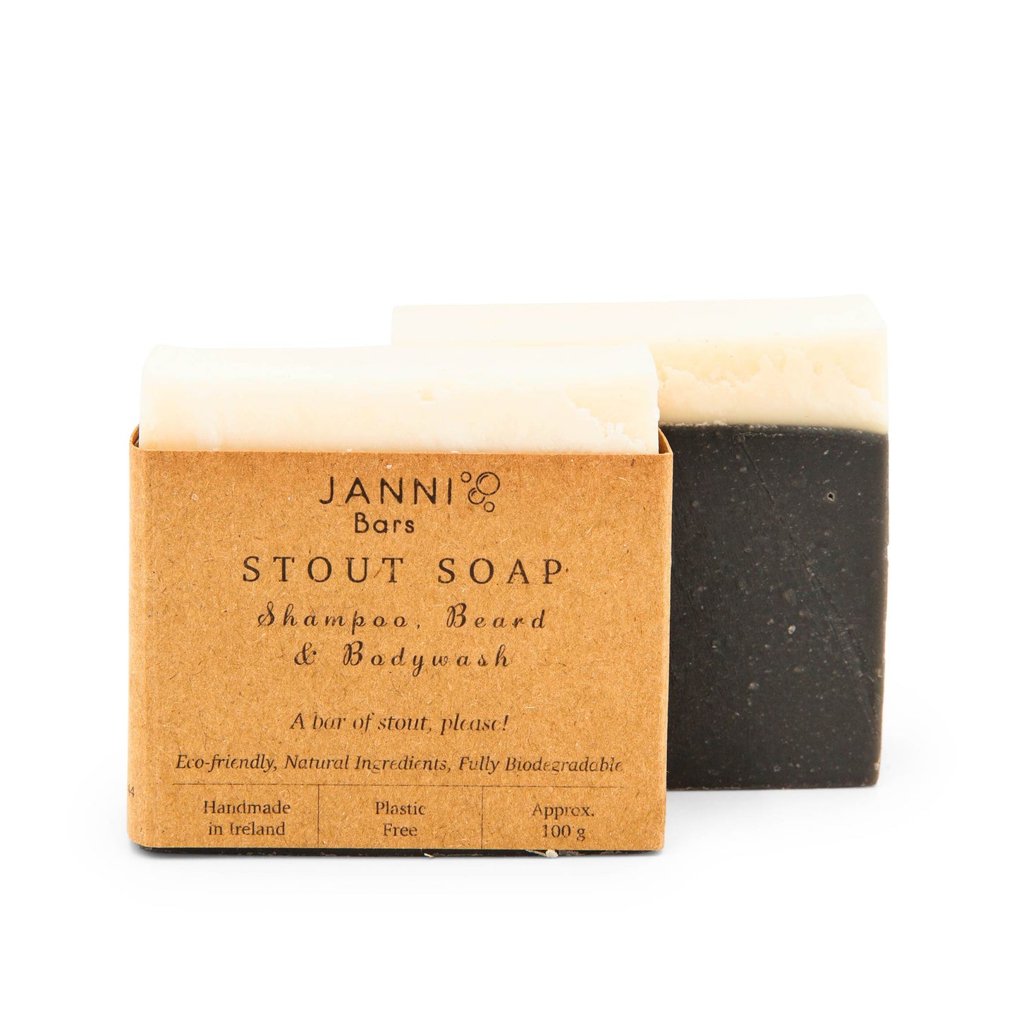 Janni Bars Soap Stout Shampoo, Beard & Body Wash Cold Pressed Soap - Janni Bars