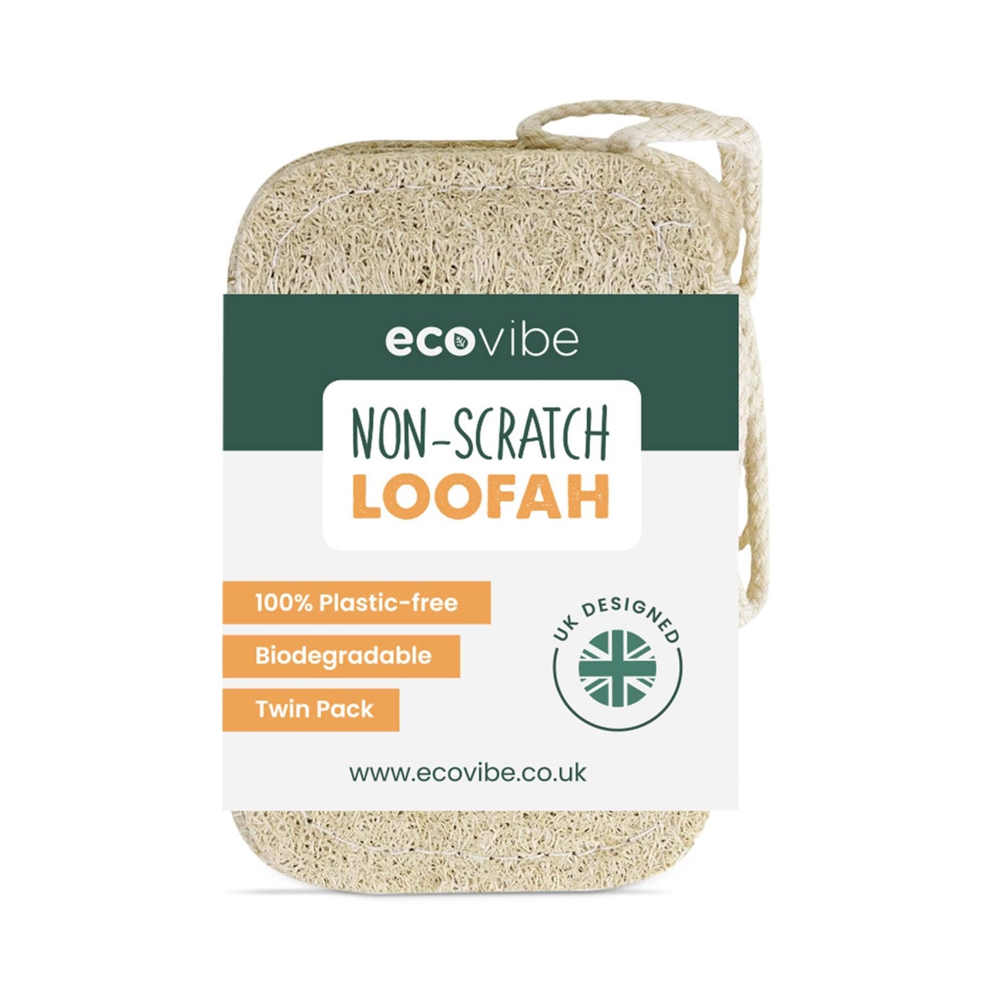 EcoVibe Sponges & Scouring Pads Washing Up Loofah - 2 Pack - EcoVibe