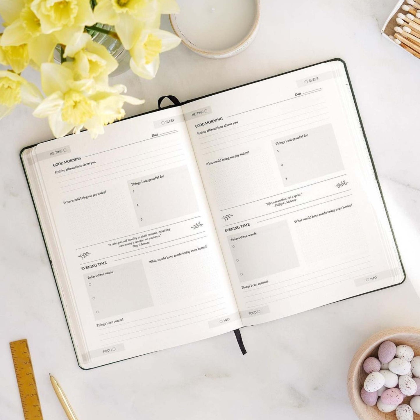 Printfinger Stationery The Sixty Second Journal - Gratitude & Wellness Journal