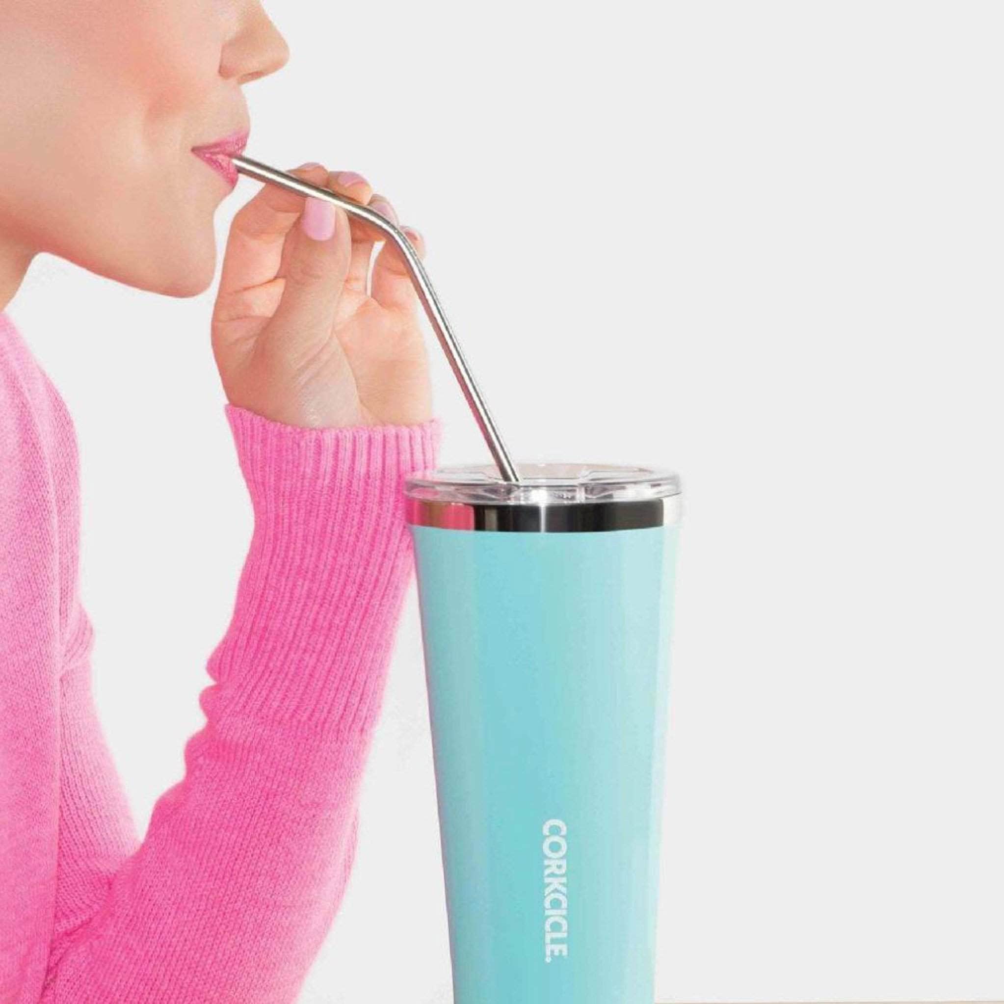 Corkcicle Extra Long Stainless Steel Tumbler Straws 2 Pack Faerly