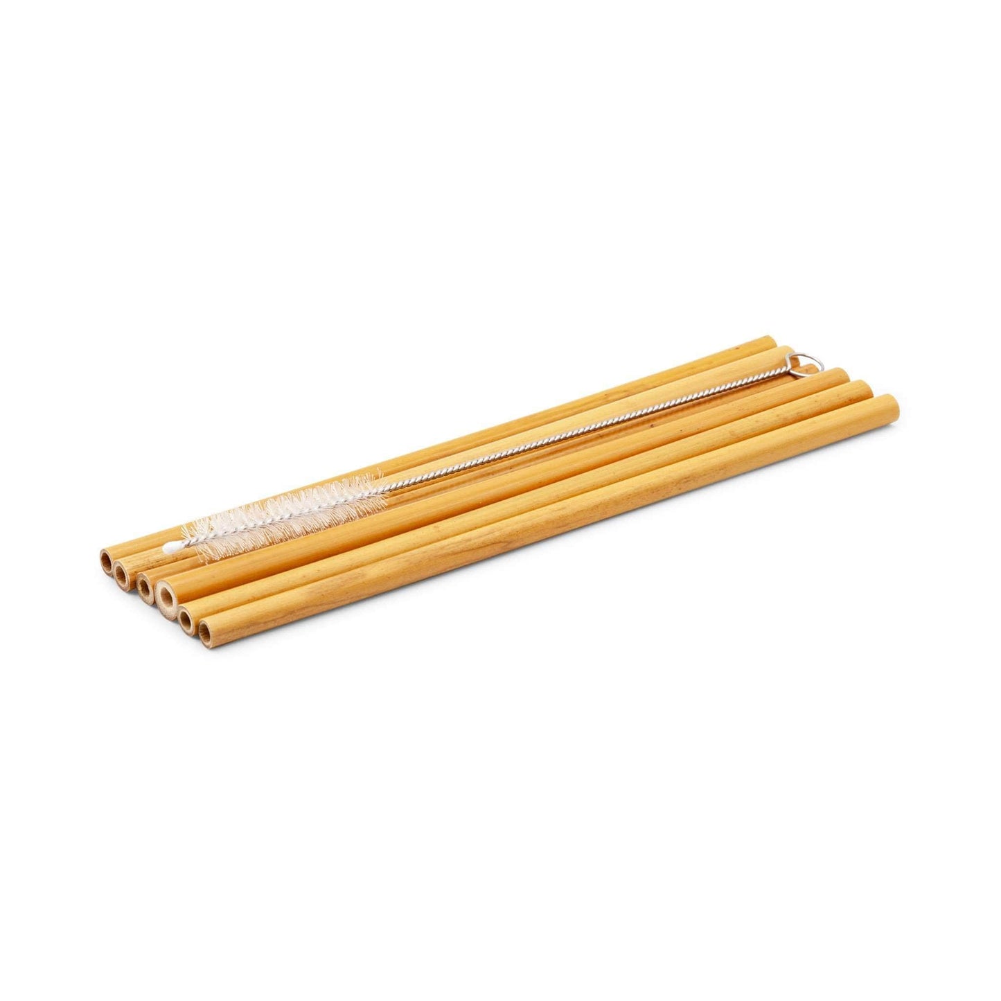 Plain Jane Straws Plain Jane - Bamboo Straws - 6 Pack With Brush