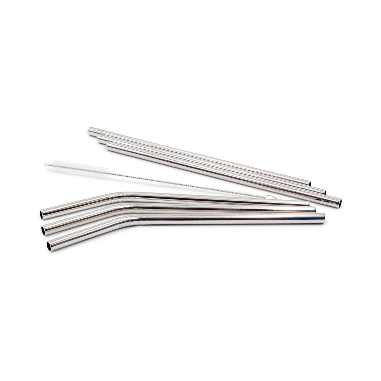 Plain Jane Straws Plain Jane - Stainless Steel Straws - 6 Pack With Brush