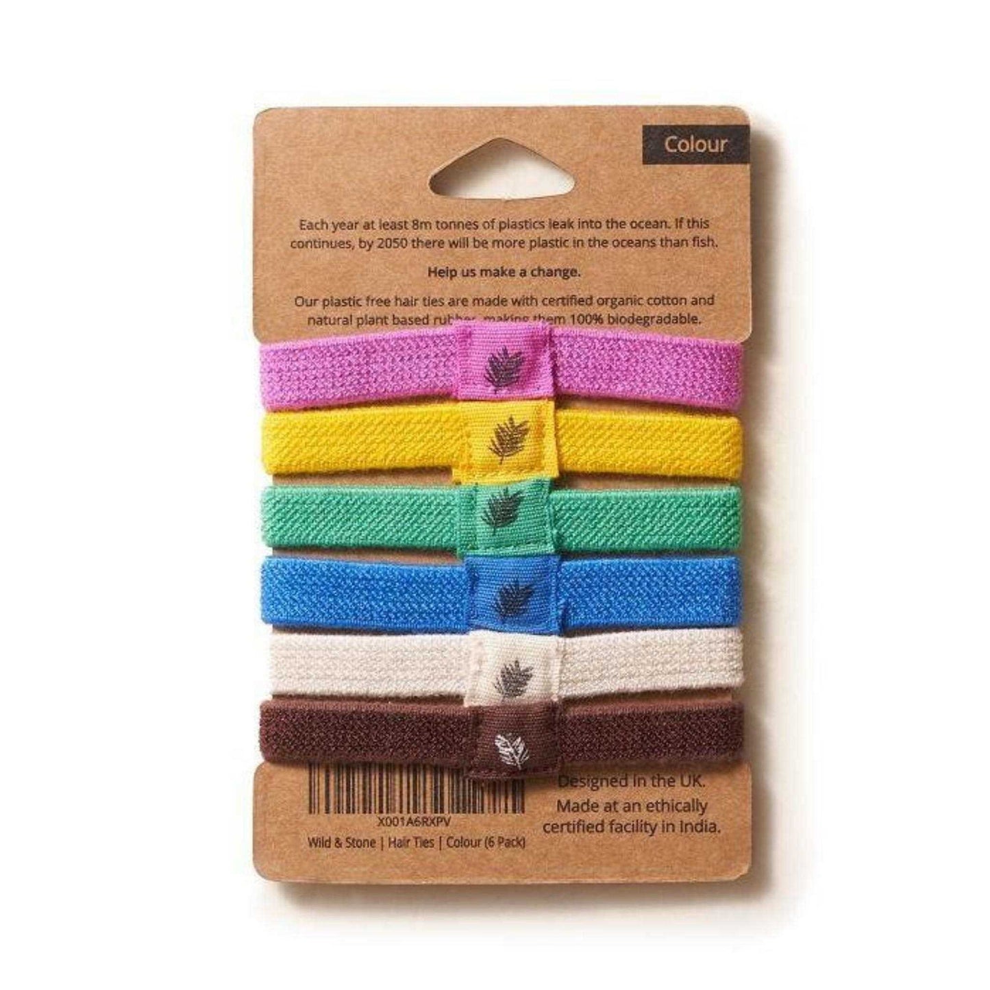 Wild & Stone Straws Plastic Free Hair Ties - Pack of 6 - Wild & Stone