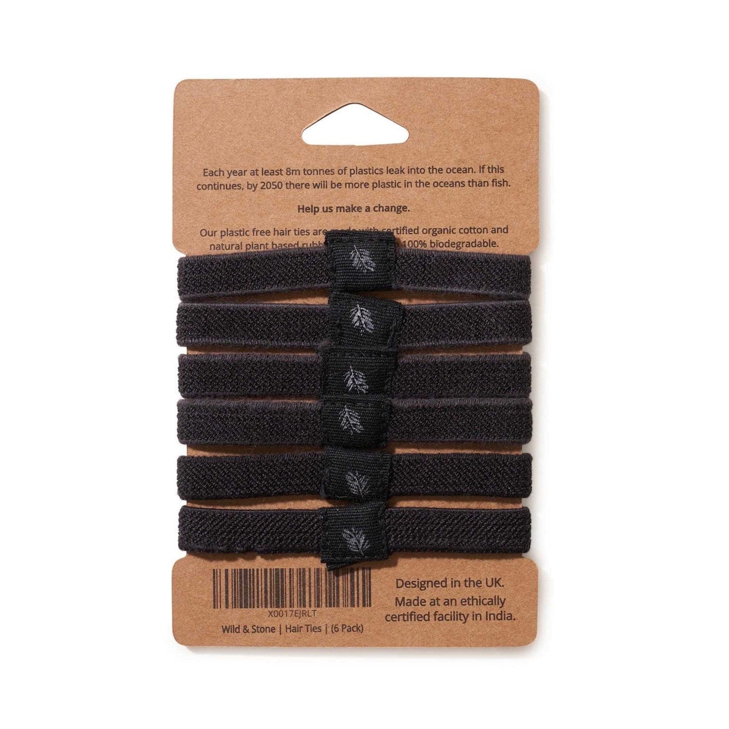 Wild & Stone Straws Plastic Free Hair Ties - Pack of 6 - Wild & Stone