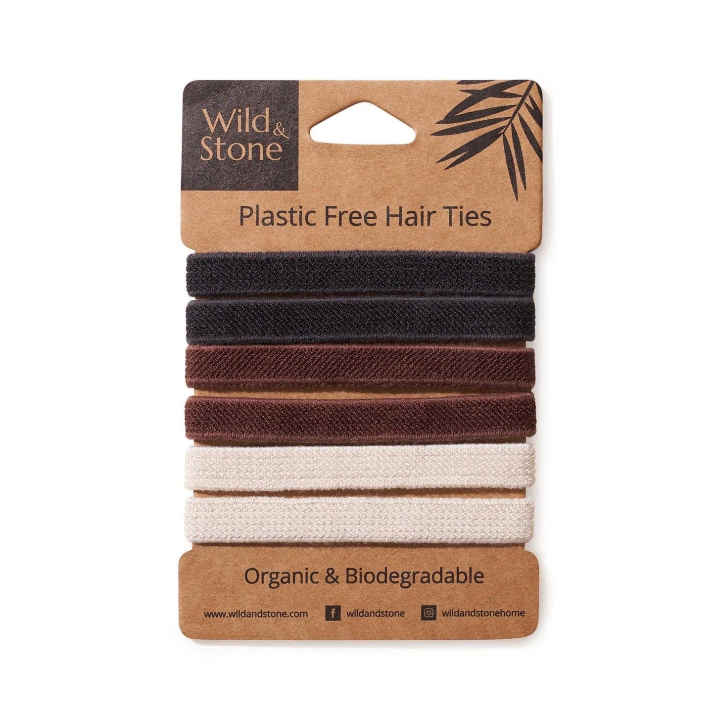 Wild & Stone Straws Plastic Free Hair Ties - Pack of 6 - Wild & Stone
