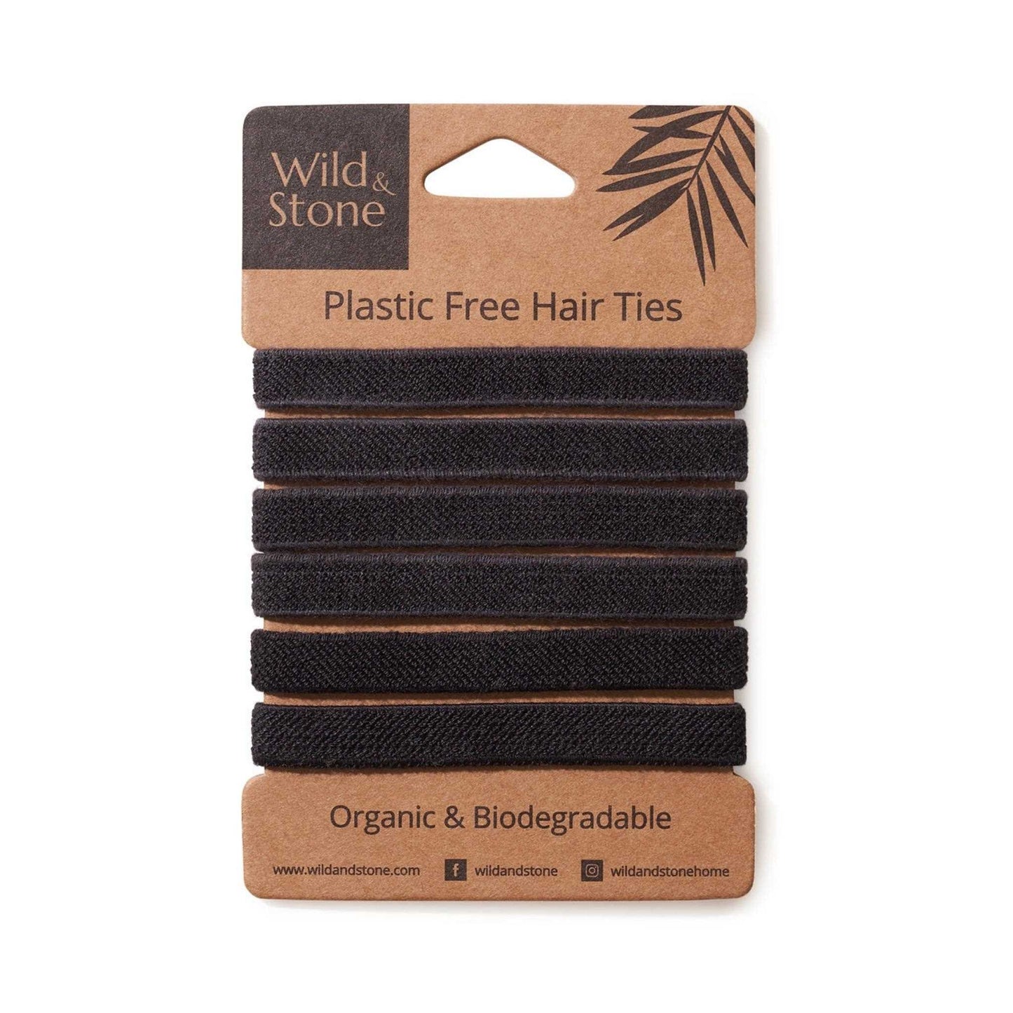 Wild & Stone Straws Plastic Free Hair Ties - Pack of 6 - Wild & Stone