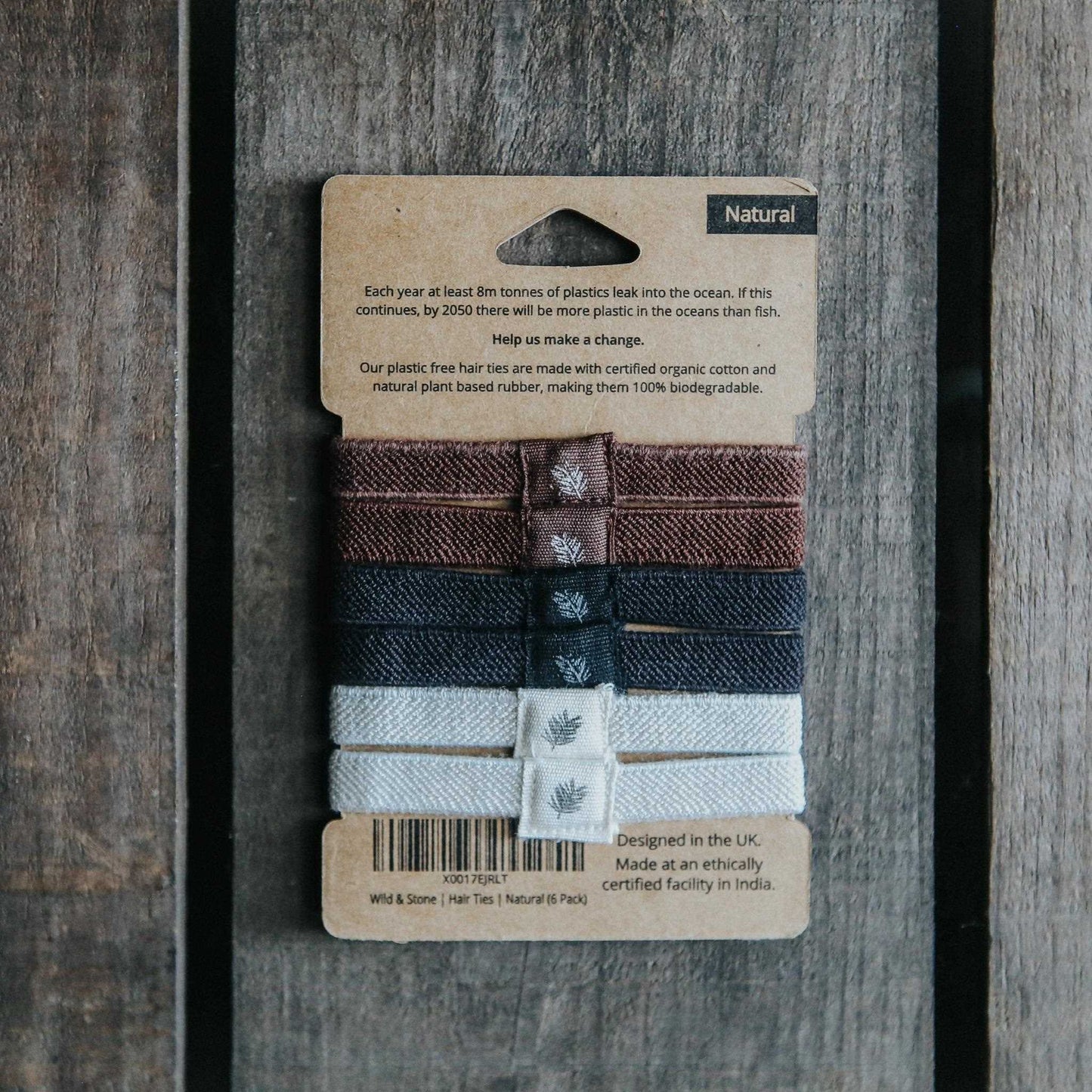 Wild & Stone Straws Plastic Free Hair Ties - Pack of 6 - Wild & Stone