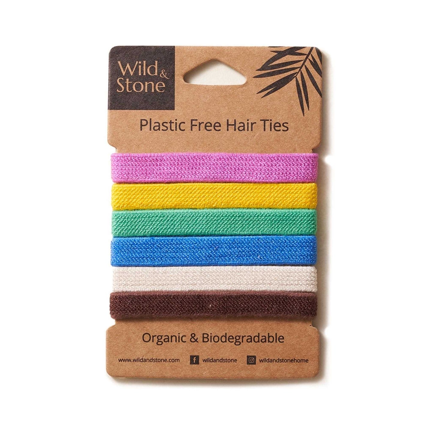 Wild & Stone Straws Plastic Free Hair Ties - Pack of 6 - Wild & Stone