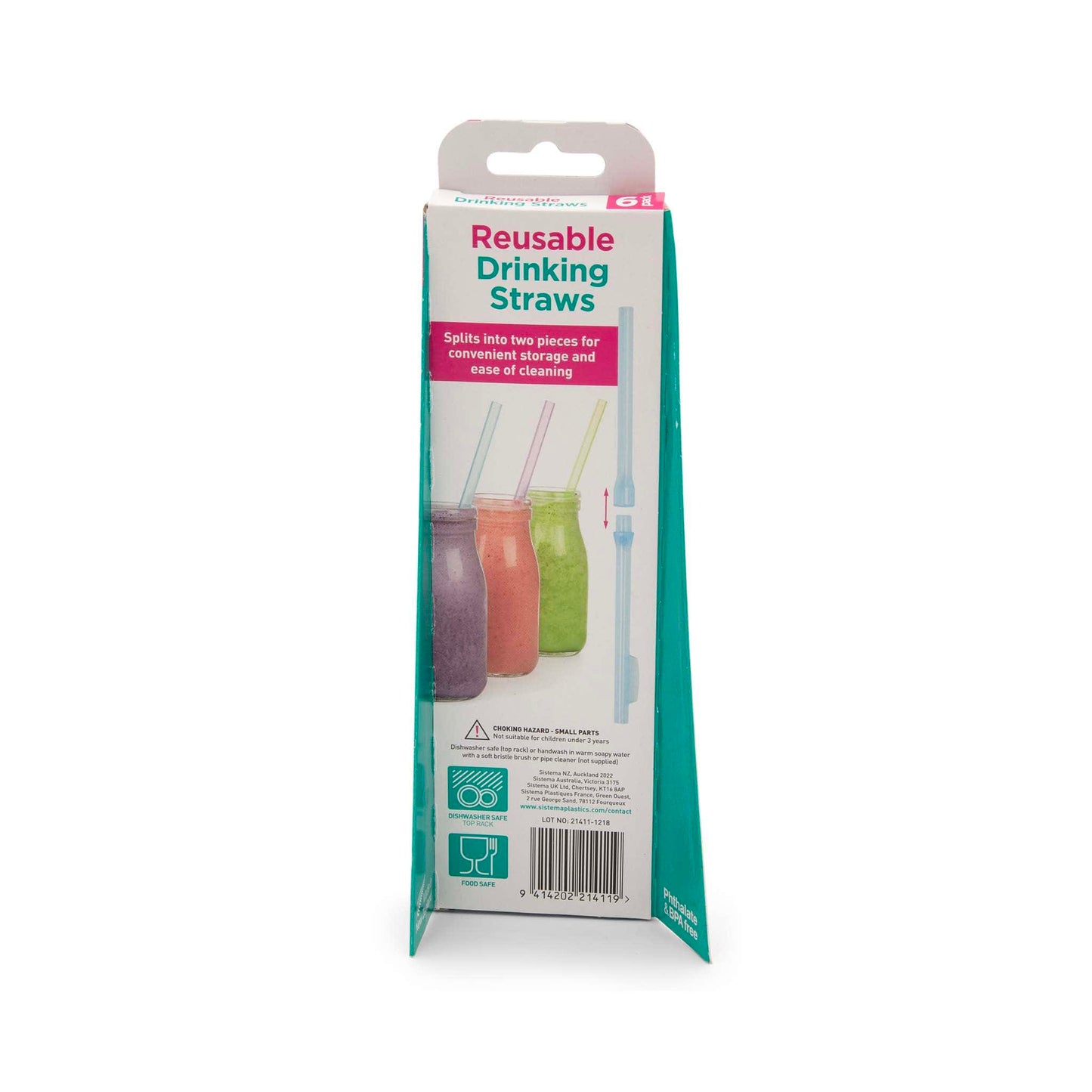Food Safe, BPA-Free Silicone Straws with Cleaning Brush - 3 pack 