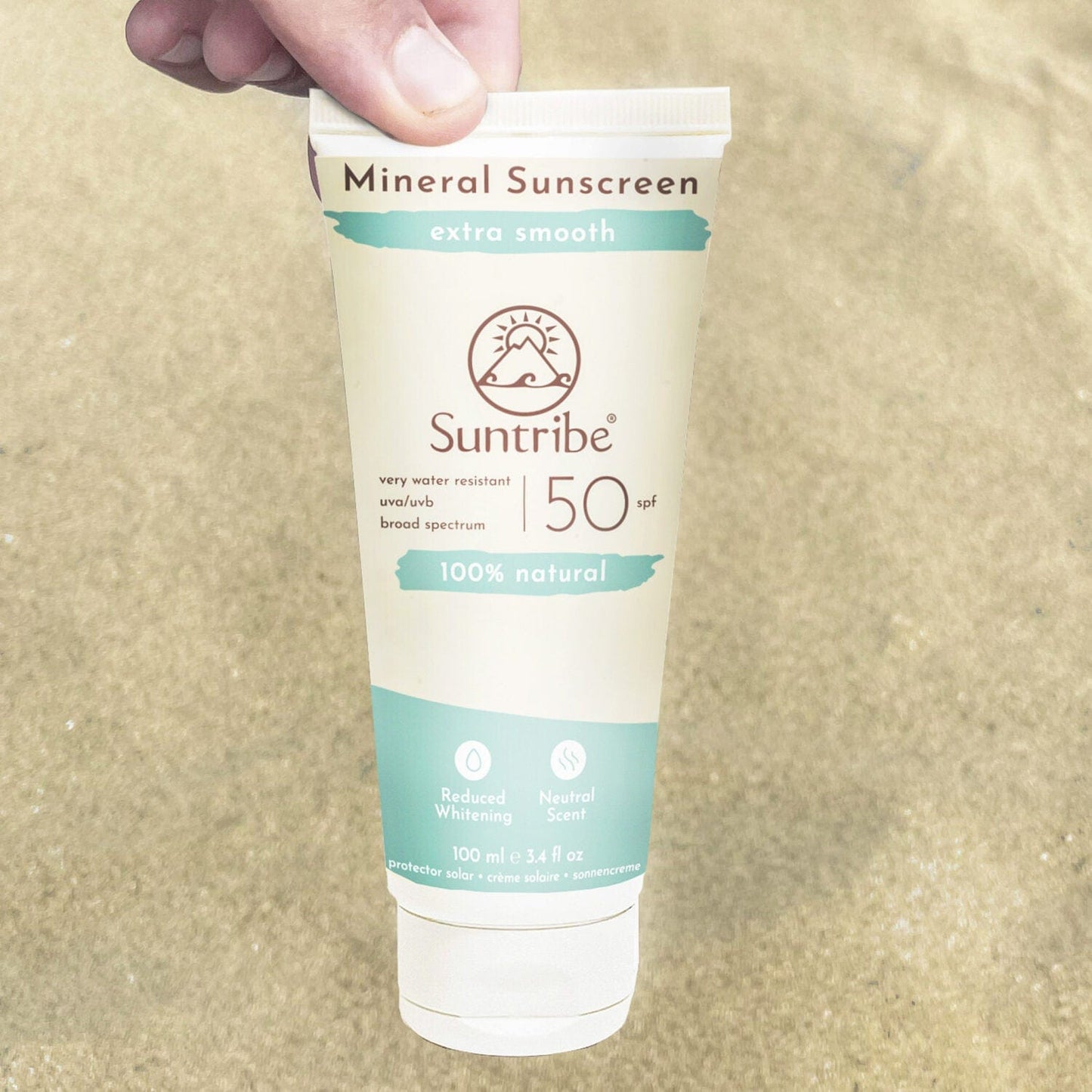 Suntribe Active Natural Mineral Body & Face Sunscreen SPF 50 (100ml ...
