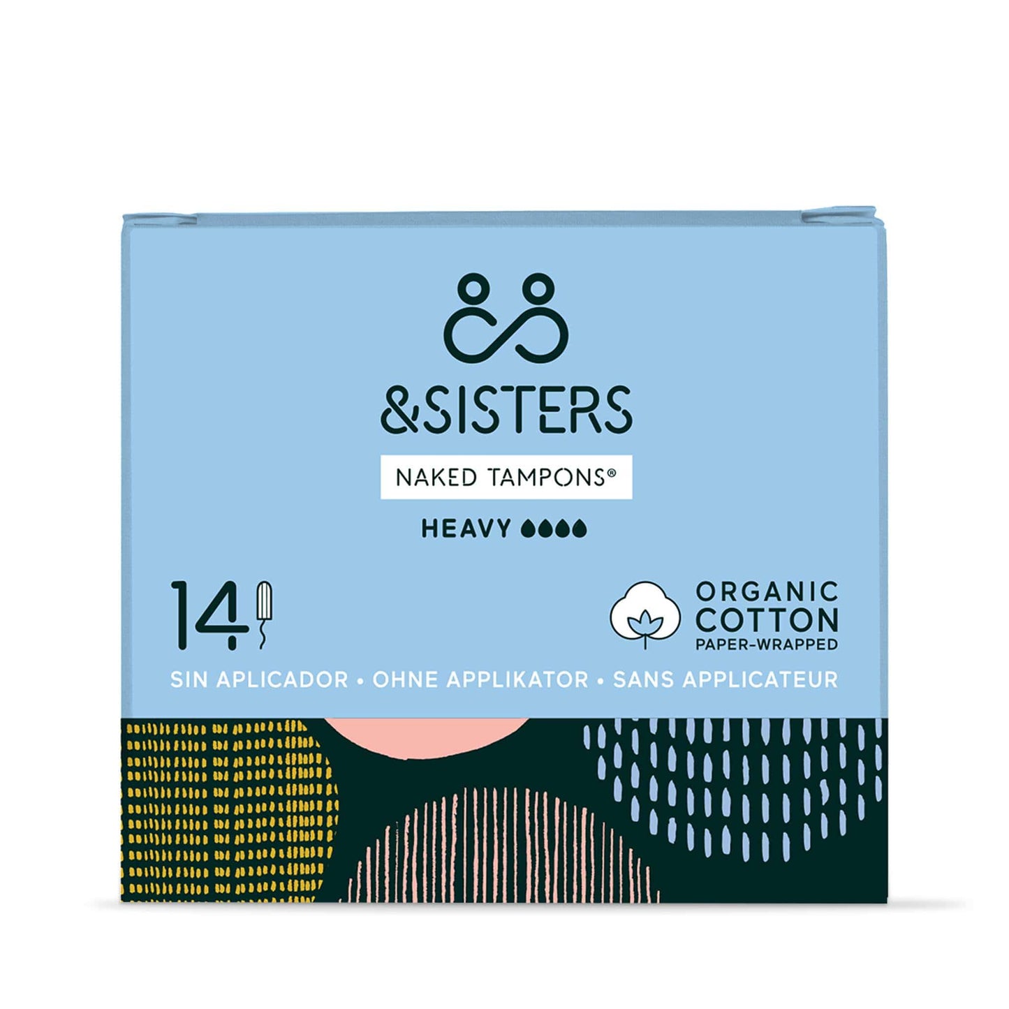 & SISTERS Tampons Heavy Naked Tampons - Plastic-Free and Organic Cotton - & SISTERS