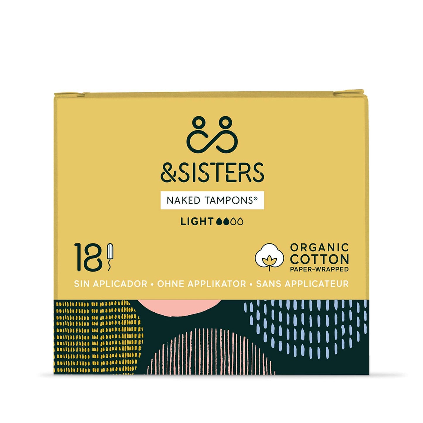 & SISTERS Tampons Light Naked Tampons - Plastic-Free and Organic Cotton - & SISTERS