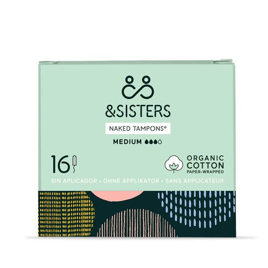 & SISTERS Tampons Medium Naked Tampons - Plastic-Free and Organic Cotton - & SISTERS