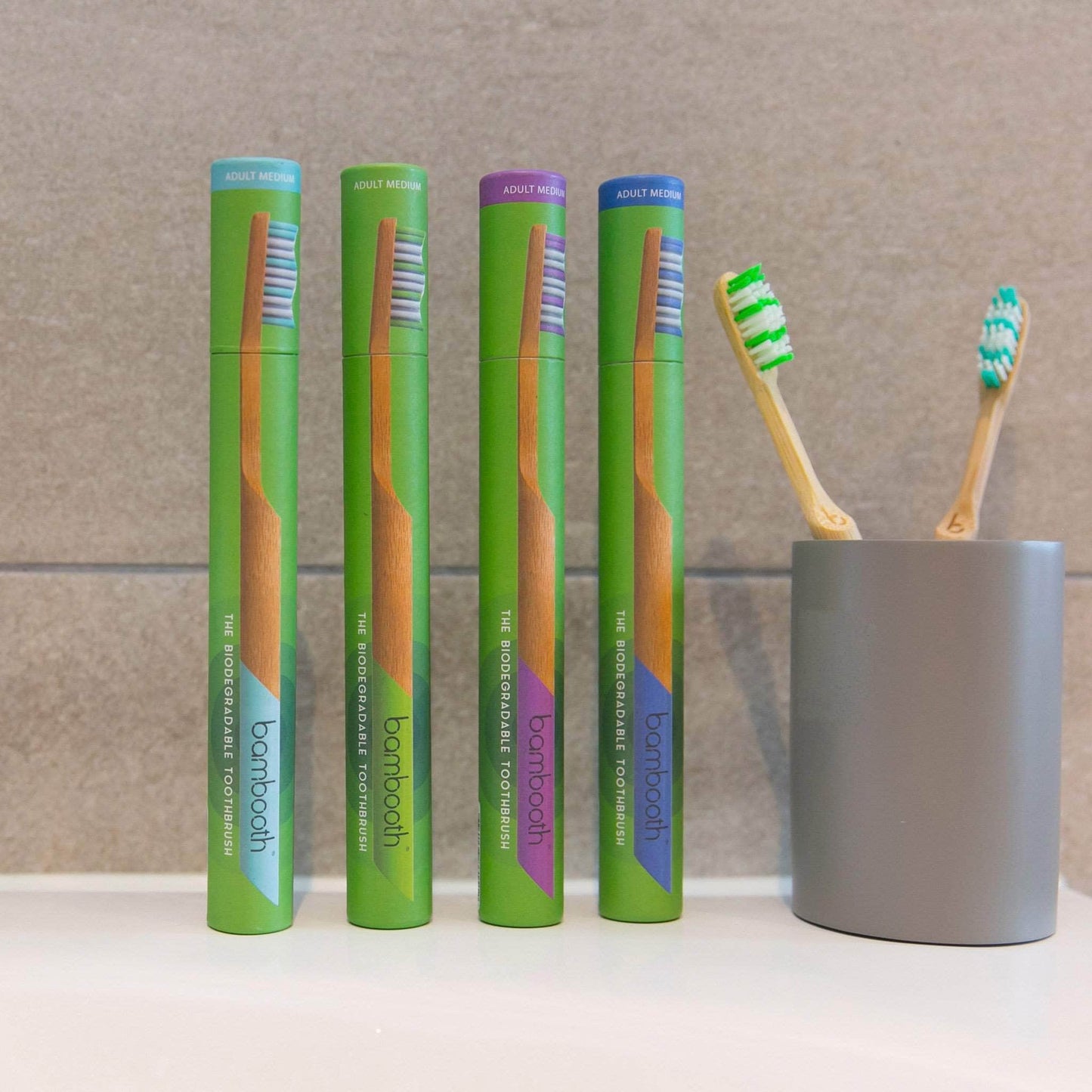 Load image into Gallery viewer, Bambooth Toothbrush Bamboo Toothbrush Medium - Coral Pink
